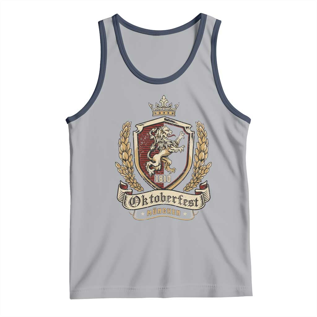 Oktoberfest Munchen Lion Crest Tank Top Classic Bavarian Festival - Wonder Print Shop