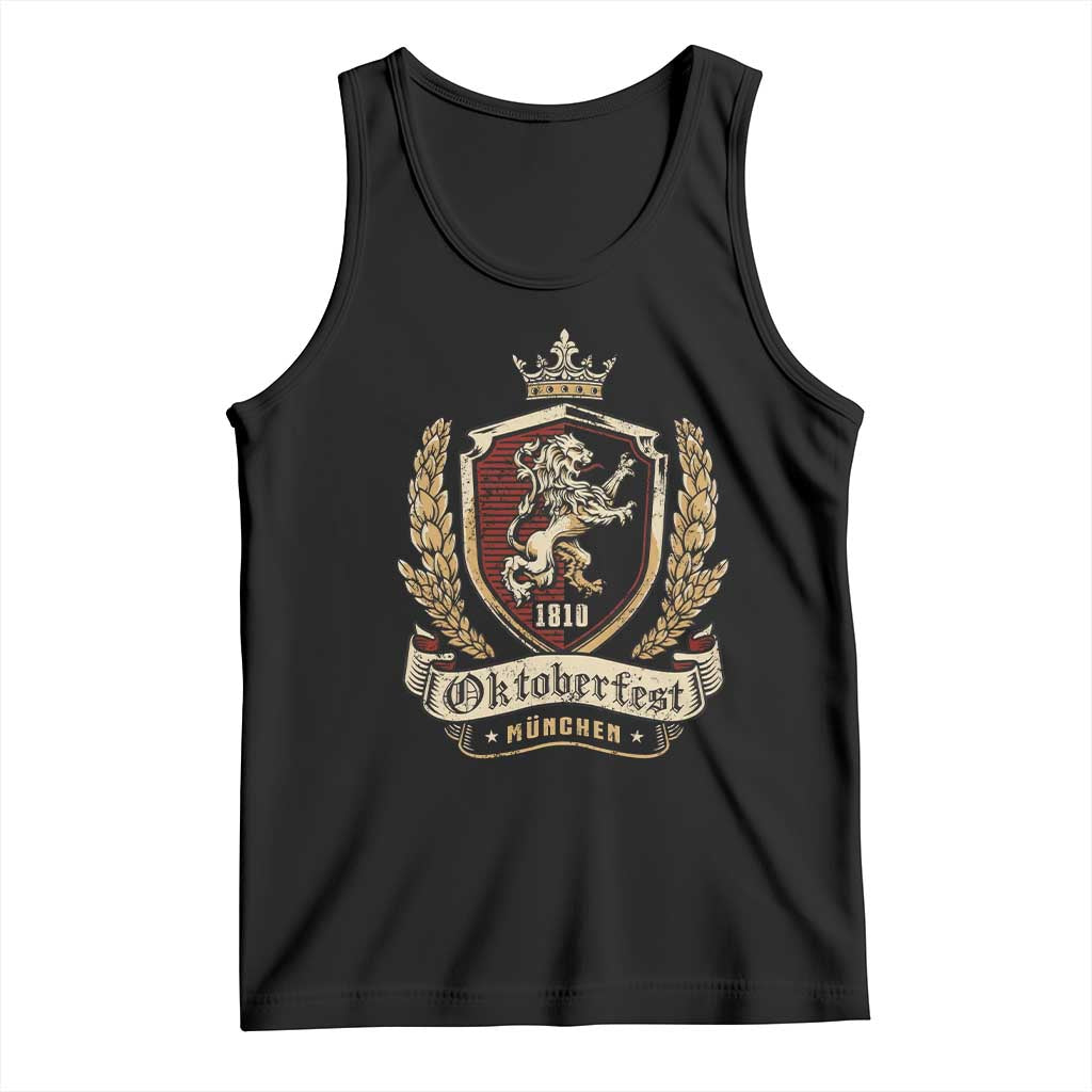 Oktoberfest Munchen Lion Crest Tank Top Classic Bavarian Festival - Wonder Print Shop