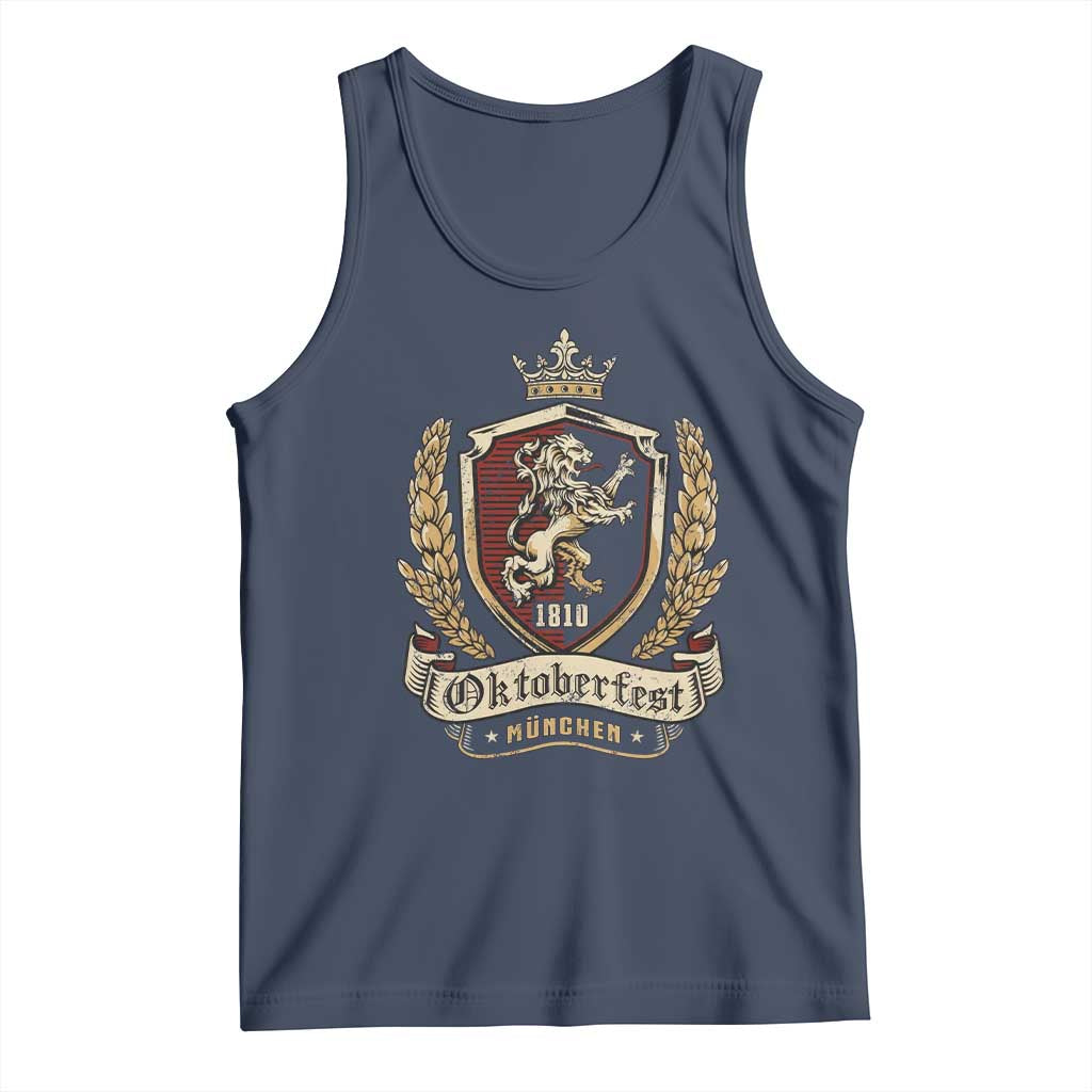 Oktoberfest Munchen Lion Crest Tank Top Classic Bavarian Festival - Wonder Print Shop