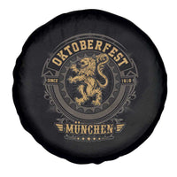 Oktoberfest Munchen Spare Tire Cover Munich Vintage Round Emblem with Bavarian Lion - Wonder Print Shop