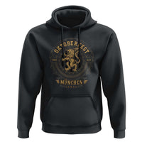 Oktoberfest Munchen Hoodie Munich Vintage Round Emblem with Bavarian Lion - Wonder Print Shop