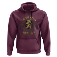 Oktoberfest Munchen Hoodie Munich Vintage Round Emblem with Bavarian Lion - Wonder Print Shop