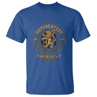 Oktoberfest Munchen T Shirt Munich Vintage Round Emblem with Bavarian Lion - Wonder Print Shop