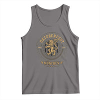 Oktoberfest Munchen Tank Top Munich Vintage Round Emblem with Bavarian Lion - Wonder Print Shop
