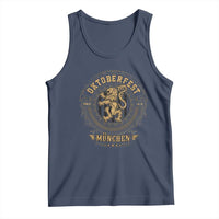 Oktoberfest Munchen Tank Top Munich Vintage Round Emblem with Bavarian Lion - Wonder Print Shop