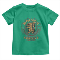 Oktoberfest Munchen Toddler T Shirt Munich Vintage Round Emblem with Bavarian Lion - Wonder Print Shop
