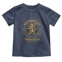 Oktoberfest Munchen Toddler T Shirt Munich Vintage Round Emblem with Bavarian Lion - Wonder Print Shop