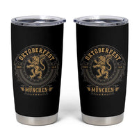 Oktoberfest Munchen Tumbler Cup Munich Vintage Round Emblem with Bavarian Lion - Wonder Print Shop