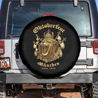 Oktoberfest Munchen Roaring Lion Spare Tire Cover Since 1810 Crown and Beer Weapon - Wonder Print Shop