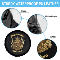 Oktoberfest Munchen Roaring Lion Spare Tire Cover Since 1810 Crown and Beer Weapon - Wonder Print Shop