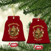 Oktoberfest Munchen Roaring Lion Ceramic Ornament Since 1810 Crown and Beer Weapon - Wonder Print Shop