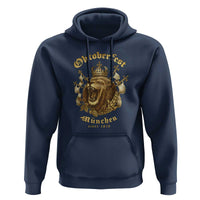 Oktoberfest Munchen Roaring Lion Hoodie Since 1810 Crown and Beer Weapon - Wonder Print Shop