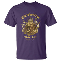 Oktoberfest Munchen Roaring Lion T Shirt Since 1810 Crown and Beer Weapon - Wonder Print Shop