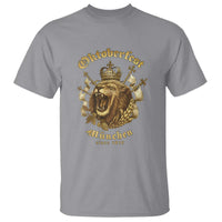 Oktoberfest Munchen Roaring Lion T Shirt Since 1810 Crown and Beer Weapon - Wonder Print Shop