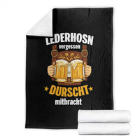 Funny Lederhosen Oktoberfest Beer Drinking Throw Blanket Lederhosn Vergessen Durscht Mitbracht - Wonder Print Shop