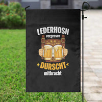 Funny Lederhosen Oktoberfest Beer Drinking Garden Flag Lederhosn Vergessen Durscht Mitbracht - Wonder Print Shop
