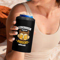 Funny Lederhosen Oktoberfest Beer Drinking 4 in 1 Can Cooler Tumbler Lederhosn Vergessen Durscht Mitbracht - Wonder Print Shop