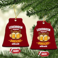 Funny Lederhosen Oktoberfest Beer Drinking Ceramic Ornament Lederhosn Vergessen Durscht Mitbracht - Wonder Print Shop