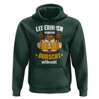 Funny Lederhosen Oktoberfest Beer Drinking Hoodie Lederhosn Vergessen Durscht Mitbracht - Wonder Print Shop