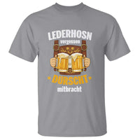 Funny Lederhosen Oktoberfest Beer Drinking T Shirt Lederhosn Vergessen Durscht Mitbracht - Wonder Print Shop