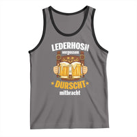 Funny Lederhosen Oktoberfest Beer Drinking Tank Top Lederhosn Vergessen Durscht Mitbracht - Wonder Print Shop