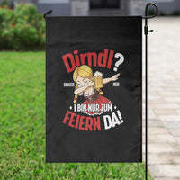 Funny Oktoberfest Dab Girl Garden Flag Dirndl I Bin Nur Zum Feiern Da Party - Wonder Print Shop