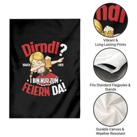 Funny Oktoberfest Dab Girl Garden Flag Dirndl I Bin Nur Zum Feiern Da Party - Wonder Print Shop