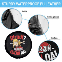 Funny Oktoberfest Dab Girl Spare Tire Cover Dirndl I Bin Nur Zum Feiern Da Party - Wonder Print Shop