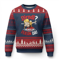 Funny Oktoberfest Dab Girl Ugly Christmas Sweater Dirndl I Bin Nur Zum Feiern Da Party - Wonder Print Shop