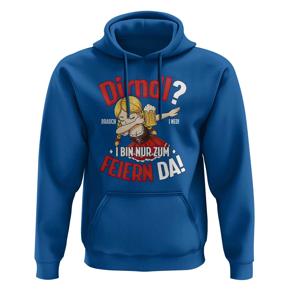 Funny Oktoberfest Dab Girl Hoodie Dirndl I Bin Nur Zum Feiern Da Party - Wonder Print Shop