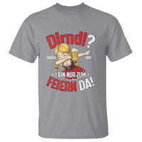 Funny Oktoberfest Dab Girl T Shirt Dirndl I Bin Nur Zum Feiern Da Party - Wonder Print Shop
