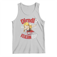 Funny Oktoberfest Dab Girl Tank Top Dirndl I Bin Nur Zum Feiern Da Party - Wonder Print Shop