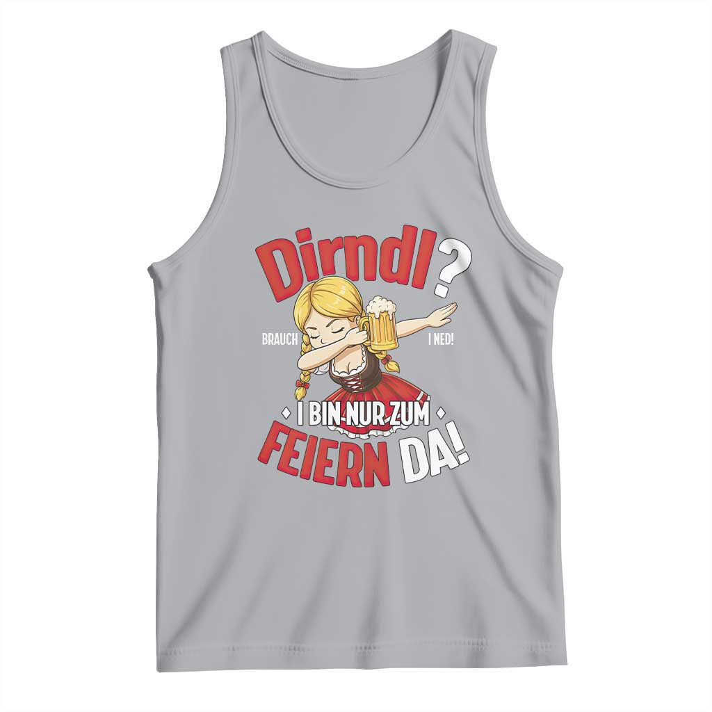 Funny Oktoberfest Dab Girl Tank Top Dirndl I Bin Nur Zum Feiern Da Party - Wonder Print Shop