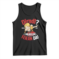 Funny Oktoberfest Dab Girl Tank Top Dirndl I Bin Nur Zum Feiern Da Party - Wonder Print Shop