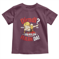 Funny Oktoberfest Dab Girl Toddler T Shirt Dirndl I Bin Nur Zum Feiern Da Party - Wonder Print Shop