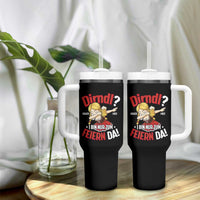 Funny Oktoberfest Dab Girl Tumbler With Handle Dirndl I Bin Nur Zum Feiern Da Party - Wonder Print Shop