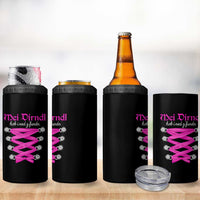Funny Oktoberfest Corset in Pink 4 in 1 Can Cooler Tumbler I Have Not Found My Dirndl - Wonder Print Shop