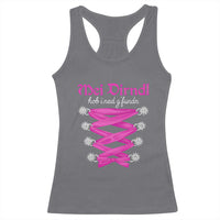 Funny Oktoberfest Corset in Pink Racerback Tank Top I Have Not Found My Dirndl - Wonder Print Shop