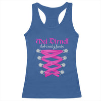 Funny Oktoberfest Corset in Pink Racerback Tank Top I Have Not Found My Dirndl - Wonder Print Shop