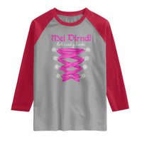 Funny Oktoberfest Corset in Pink Raglan Shirt I Have Not Found My Dirndl - Wonder Print Shop