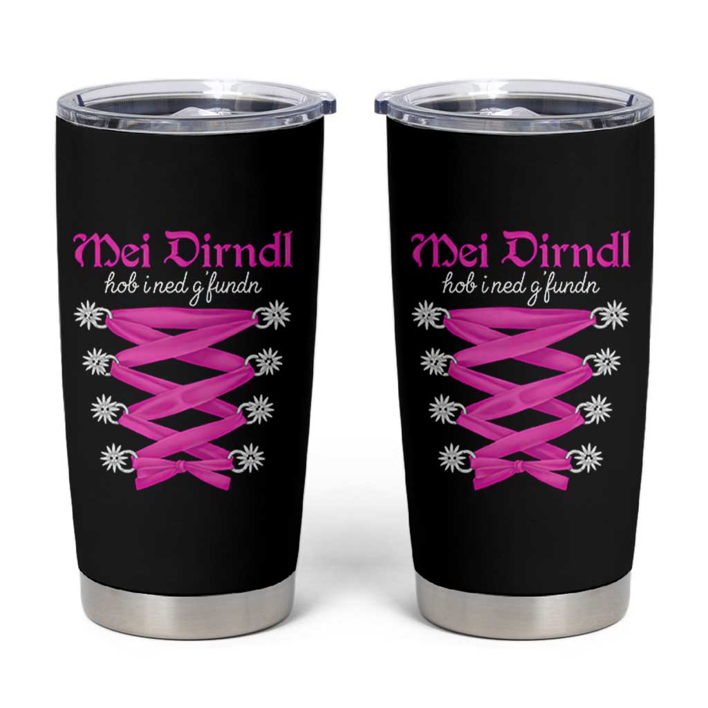 Funny Oktoberfest Corset in Pink Tumbler Cup I Have Not Found My Dirndl - Wonder Print Shop