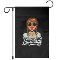 Funny Lausmadl Oktoberfest Garden Flag Bavarian Girl with Braids Sunnies and Sass - Wonder Print Shop