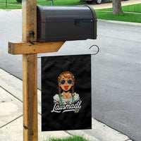 Funny Lausmadl Oktoberfest Garden Flag Bavarian Girl with Braids Sunnies and Sass - Wonder Print Shop