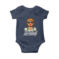 Funny Lausmadl Oktoberfest Baby Onesie Bavarian Girl with Braids Sunnies and Sass - Wonder Print Shop