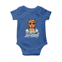 Funny Lausmadl Oktoberfest Baby Onesie Bavarian Girl with Braids Sunnies and Sass - Wonder Print Shop