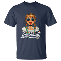 Funny Lausmadl Oktoberfest T Shirt Bavarian Girl with Braids Sunnies and Sass - Wonder Print Shop