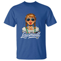 Funny Lausmadl Oktoberfest T Shirt Bavarian Girl with Braids Sunnies and Sass - Wonder Print Shop