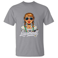 Funny Lausmadl Oktoberfest T Shirt Bavarian Girl with Braids Sunnies and Sass - Wonder Print Shop