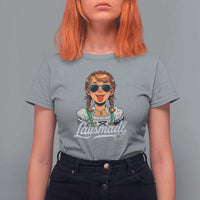 Funny Lausmadl Oktoberfest T Shirt For Women Bavarian Girl with Braids Sunnies and Sass - Wonder Print Shop