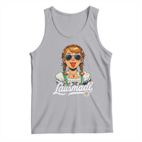 Funny Lausmadl Oktoberfest Tank Top Bavarian Girl with Braids Sunnies and Sass - Wonder Print Shop